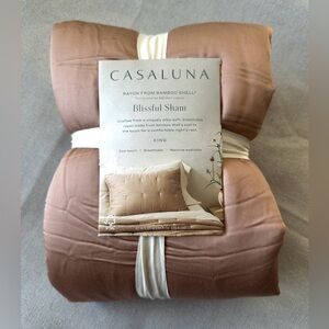 King Size Casaluna Rayon from Bamboo Blissful Pillow Sham Brown Clay